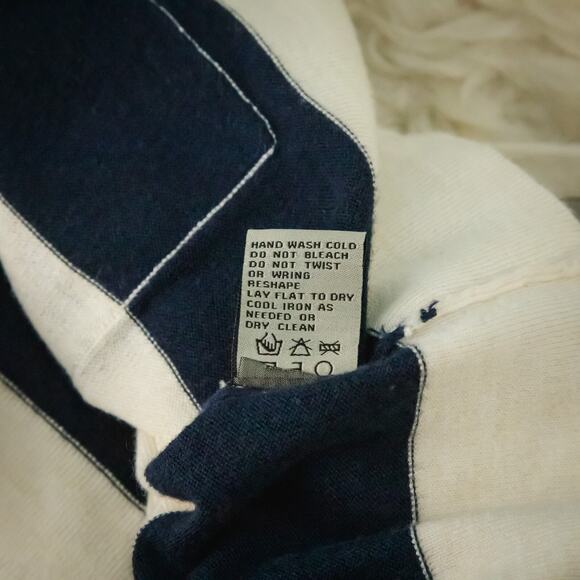 Remain Birger Christensen Size Medium M Blue Stripe Nautical Button Cardigan - Picture 5 of 6